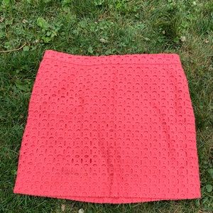 “J. Crew” skirt, eyelet shell, size 12, EUC